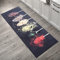 Mynes Home waschbarer Küchenteppich - Pflegeleichter Küchenläufer mit Rutschfester Latexunterlage - Tolle Teppich Designs für Küche, Waschmaschinengeeignet - Löffel Anthrazit, 50x180 cm