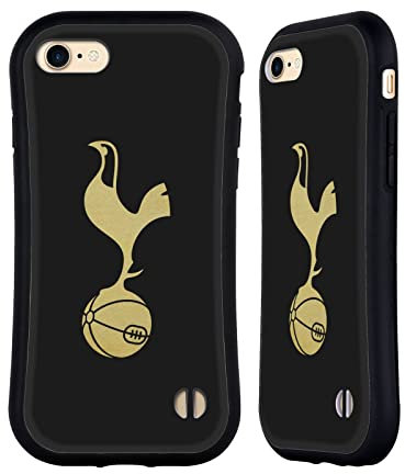 Head Case Designs Officially Licensed Tottenham Hotspur F.C. Black And Gold Badge Hybrid Case Compatible With Apple iPhone 7/8 / SE 2020 & 2022