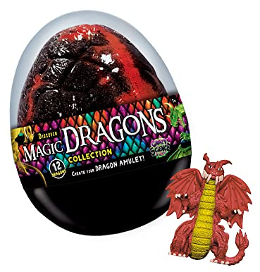 Lisciani - Crazy Science Magic Dragons Drachen-Ei - Sammel-Set ab 3 Jahren - Drachen ausbrüten & Anhänger basteln - Experimentierkasten für Kinder - Drachenfiguren Kollektion zum Sammeln