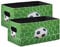 Sport Football Soccer Ball Net Storage Basket for Shelves Closet, 2 Pack Collapsible Felt Toy Storage Bins Cube with Handle Laundry Organizer Storage Boxes for Nursery Kids Bedroom Shelf
