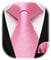 Enlision Cravate Rose Homme Cravate et Pochette de Couleur Unie Mariage Ensemble de Cravate et Mouchoir Set Travail Fete Cadeau pour Hommes