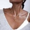 Wendalern Rose Flower Pendant Necklace 3D Rose Necklace Boho Flower Choker Necklace Gold Romantic Rose Necklace Jewelry for Women and Girls