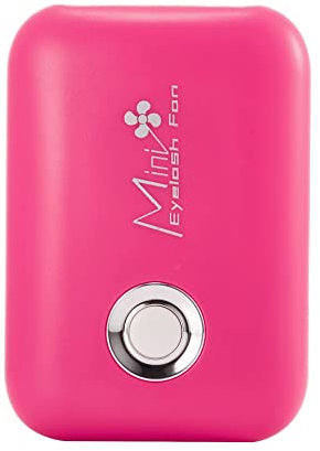 ThreeH Mini ventilateur pour cils Ventilateur électrique sans pale USB portable et rechargeable avec 3 vitesses de vent et support en T pour les ongles secs et les journées chaudes,Rouge
