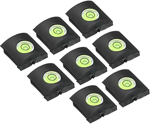 PATIKIL Camera Level Hot Shoe Cover, 8 Pack Hot Shoe Bubble Level Cap Hot Shoe Protector Suitable for Nikon for Fujifilm for Pentax DSLR/SLR Camera, Black