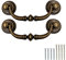 2 Stück Schubladengriff Antik Möbelgriffe mit Schrauben Pull Down Haken Retro Dekorative Türgriff 12.5 cm Küchen Schrank Hardware, Messing