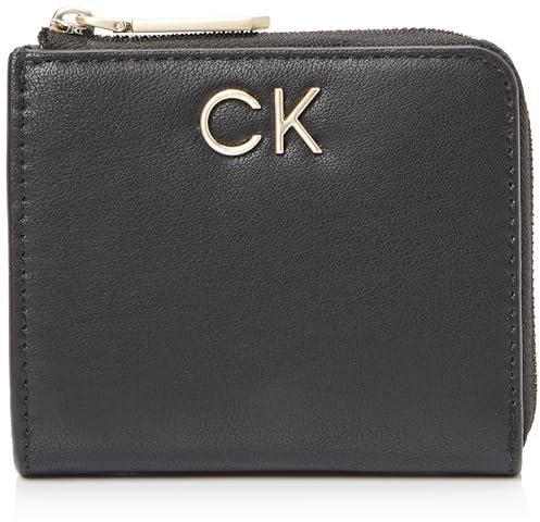 Calvin Klein Mädchen RE-Lock ZA Wallet SM K60K610781 Geldbörsen, Schwarz (Ck Black)