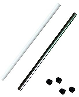JZSMY 2Pcs Welle für Lay-Z-Spa #58113 P4071 für Lazyspa Ersatz Impeller Welle (1Pcs keramische Welle+1Pcs Edelstahlwelle)