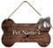 KMszsm Personalized Dog Bone - Dog House Wooden Sign Decor - Custom Name with Paw and Ribbon - Perfect signs for Gift. The Nicest Ornament For Home（8.4 x 4.8Inches）