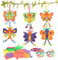 DKINY 12 Käfer Bastelset Kinder DIY Frühling Insekten Mix&Match Bastel-Anhänger mit Perlen Schmetterling Kreativsets und Bastelbedarf zum Basteln und Dekorieren für Junge Mädchen Ostern Frühlingszeit