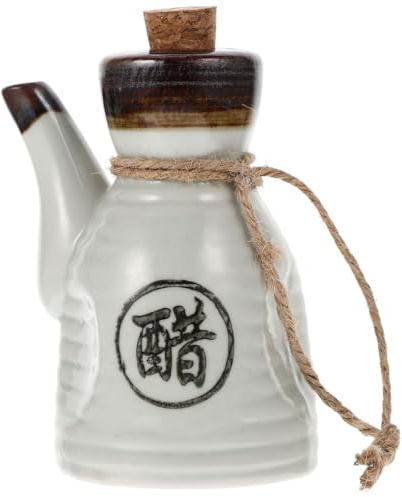 HEMOTON Botella De Vinagre Dispensador De Cocina Contenedor De Salsa De Sushi Botella De Salsa Delicada Bote De Condimentos 200ml Tarro De Salsa De Soja Aceite De Cocina Familiar Cerámica