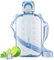 Darryy Trinkflasche Auslaufsicher, Trinkflasche Gym, Flache Wasserflasche, Trinkflasche 750ml auslaufsicher, Trinkflasche Sport mit Gurt, Trinkflasche Bpa Frei, Wasserflasche Blau (Blau)