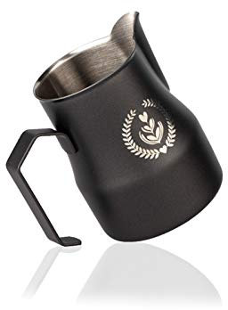 Pichet Saucière en Acier Inoxydable Crâmier Pichet à Lait avec Poignée Espresso Lait Mousseur Pichet Café Latte Pichet Vapeur 350ml/500ml Saucière (Couleur : A, Taille : 500ml)