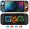DLseego Schutzhülle Kompatibel mit Switch OLED,Schlanke Weiche Dockable Schutzhülle mit 4 Switch Joystick Kappen,Kratzfeste Stoßdämpfung Switch OLED Hülle,Elfen OLED