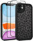 UZEUZA Compatible with iPhone 11 Case, Cheetah Print Shockproof Soft TPU Protective Case for Women Girls, Slim Anti Scratch Leopard for iPhone 11 6.1 Inch, Black