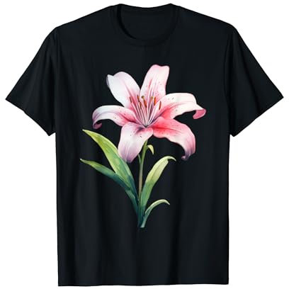 Lily Flower Plant Gardening Floral Lilies Watercolor T-Shirt