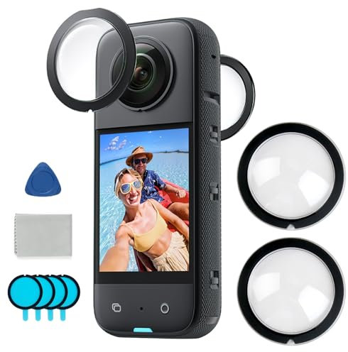 Panorama-Objektivschutz für Insta360 X3 Kameraobjektiv, Insta 360 x3 linsenschutz, Langlebig, Transparent, Kratzfest und Staubdicht, Einfach zu Installierender Objektivdeckelschutz