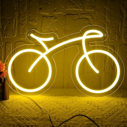 Fahrrad-Neonschild für Wanddekoration, Sportfahrrad-Neon für Radsportliebhaber, Fahrrad-Neonlichter für Fitnessstudio, Jugendzimmer, Männerhöhle, Schlafzimmer, Bar, Fitnessstudio, Club, Dekoration,