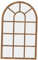 JISADER Espejo de Pared con Ventana arqueada, Espejo Decorativo de Pared, Madera rústica, acrílico, decoración de Pared Simple, Espejo de Arco para Ventana, MARRÓN