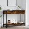 FENLAX Konsolentisch mit Schublade 100x34,5x75 cm Flurtisch mit Schublade Sideboard Konsolentisch mit Ablagen Beistelltisch mit Schublade Couchtisch Holzwerkstoff&Metall Räuchereiche