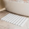 DAWNTREES Foldable Stone Bath Mat, 60x40 cm Super Absorbent Diatomaceous Earth Mat, Non-Slip Quick Drying Mat, Compact and Easy to Store Bath Mats for Bathroom, Easy to Clean, White