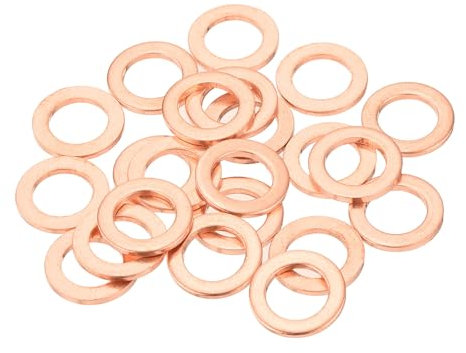 QUARKZMAN 22 guarnizioni piatte in rame, 10 x 16 x 1,5 mm, in rame, migliorate, per raccordi idraulici, bulloni, dado, riparazione elettronica