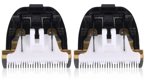 DEZP 2 Stück Aufsätze Ersatzklingen Für Panasonic X-Taper Blade Dgp72,Er1611,1512 Schwarz Gold, Ersatzklingen Für Rasierer(Schwarz)