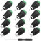 sourcing map 12Pcs RCA Cable Solderless Adapter, Audio/Video Speaker Wire RCA Male Female Plugs, Screw Terminal Connector, Black(Includes Screwdriver)