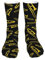 YWSOTRE Schwarze und gelbe Posaune, Crew-Socken für Erwachsene, Sport-Kompressionssocken, 40 cm