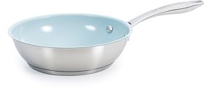 lätt Home Sartén Acero Inoxidable Antiadherente 20 cm Diámetro Apta para Cocina de Inducción Vitrocerámica Gas Horno Lavavajillas - Fondo Full Induction 5 Capas - Libre de PFOA y PTFE