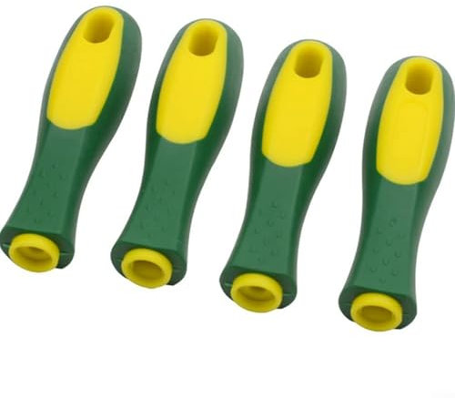 HavenDomicile Juego de mangos de goma de 110 mm, herramientas de agarre ergonómicas para limas de metal, escofina de madera, motosierras, molinillos antideslizantes, equipo de taller, paquete de 4