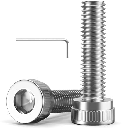 120 Stück M3 x 12 mm Schrauben, Zylinderkopfschrauben mit Innensechskant | Zylinderschrauben, Edelstahl A2 V2A, M3 schrauben Vollgewinde, Edelstahlschrauben mit Innensechskantschlüssel
