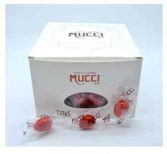 Box 400gr Tenerelli confetti Mucci incartati singolarmente (Rosso)