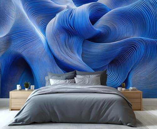 YXQAIED Visual Illusion Tapete Linienstruktur Tapete für Wohnzimmer Verdrehte Geometrie Wandbild Nicht Selbstklebend Wohnkultur Wandbilder 390x260cm