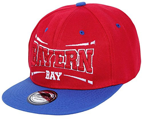 Blackshirt Company Bayern Schildmütze Fußball Handball Fan Snapback Basecap Blau Rot Farbe Rot