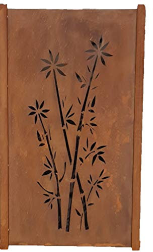 Design Gartenzaun Sichtschutz Rostelement SW003 (Cortenstahl)