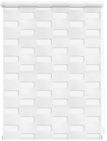 Lichtblick Doppelrollo Klemmfix ohne Bohren, Arena, Blickdicht, Klemmträger-Montage, Sichtschutz, Wandmongtage, Deckenmontage, für Fenster Weiß,60 cm x 150 cm (B x L)