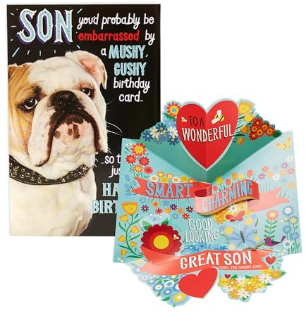 UK Greetings | Birthday Card for Son | Funny Design | With Envelope | Happy Birthday Gifts | Greeting Card | Him/Boys/Men | 14.9 x 22.9cm