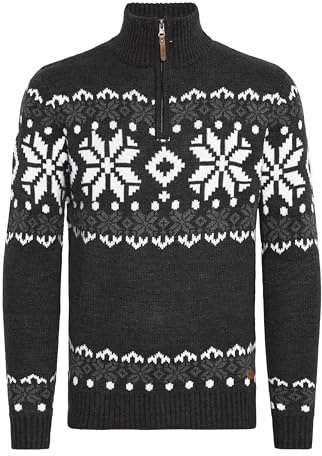 !Solid SDNorwin Herren Strickpullover Troyer Grobstrick Pullover