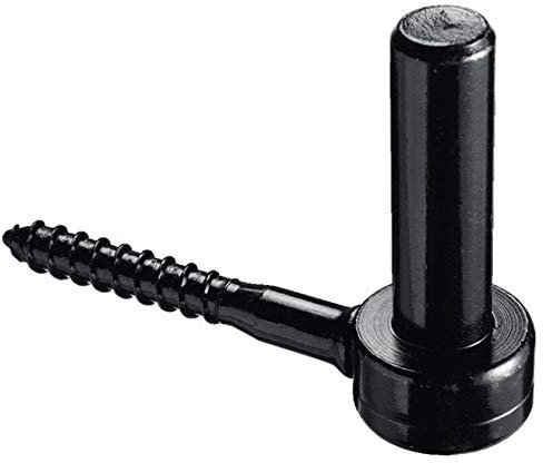 GOND DE FENETRE VOLET OU PORTE A TIRE FOND MURAL A VISSER NOIR Ø 16 mm L. 90 mm