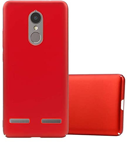 Cadorabo Hülle kompatibel mit Lenovo K6 / K6 POWER Schutzhülle TPU Silikon Case Metallic Design Anti Rutsch Slim Kratzfest Stabiles Hardcase mit Rundumschutz Case Hülle für Lenovo K6 / K6 POWER in Rot