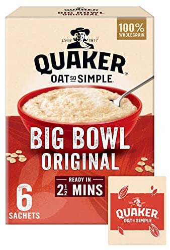Quaker Oat So Simple Big Bowl Original, 6 Sachets