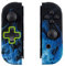 eXtremeRate DIY-Ersatz Case&Buttons für Switch Joycon, Custom Gehäuse & Knöpfe Skin Shell Umbau Set für Nintendo Switch/OLED Joycon Controller-Blaue Flamme D-Pad-Ver.[KEIN Joy Con]