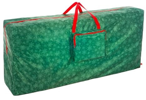 LIVIVO Deluxe Christmas Tree Decoration Lights Zip Up Sack Storage Bag Organiser For Upto 9ft Xmas Trees - Stores Ribbon Tinsel Wreath Stocking Lights Bow Tags, Gift Wrap Paper Tidy