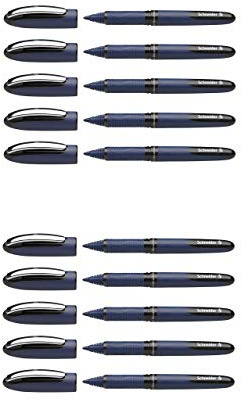 Schneider Schreibgeräte Tintenroller One Business, Ultra-Smooth-Spitze 0,6 mm (10x Schwarz)