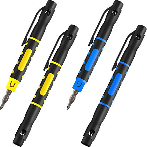 4 Pezzi Cacciavite 4 in 1 Tascabile Cacciavite a Penna Multiuso Cacciavite Portatile Cacciavite a Testa Piatta Incrociato per La Riparazione
