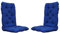 Ambientehome 2er Set Auflagen Sitzkissen Sitzpolster Hochlehner, 120x50x8 cm blau