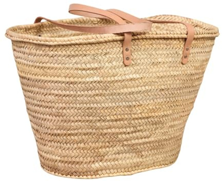 Capazo de Palma con Asas Largas Beige - Extra Grande N9 - Ref. 5030-9 | Gran capacidad para llevar toallas, compras o accesorios. Elaborado a mano con palma natural y fibras resistentes.