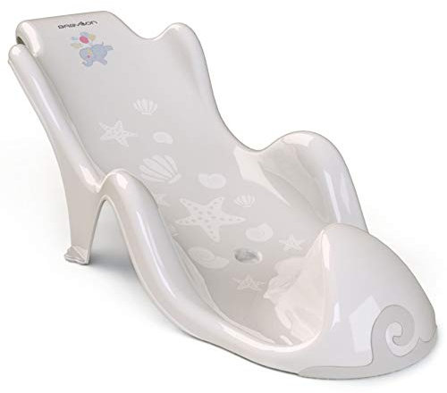 BABYLON Anatomischer Baby Badewannensitz Aqua Grand. Badesitz Baby mit Anti-Rutsch Saugnäpfe. Badewannen Zubehör für Mädchen und Jungen, Babywanneneinsatz Grau