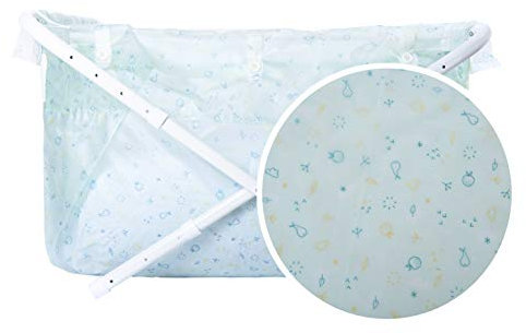 BiBaBad Kinder und Baby Falt Badewanne - Kinderbadewanne mit Gestell für die Dusche mit Knöpfen 80x100 Frisch und Fruchtig