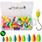 Dovesun Schaumstoff Schwimmer Pompano Rigs Angeln Rig Schwimmer Fliegenfischen Schwimmer Bright Color Bullet mit Tackle Box 54PCS
